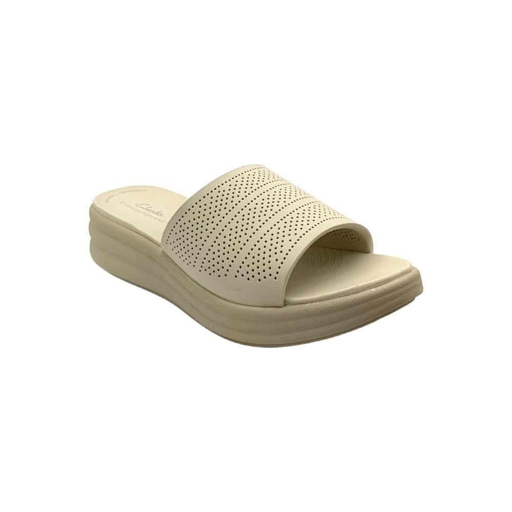 CLOUDSTEPPERS by Clarks Women's Drift Twist Casual Slides Cream - Wide
